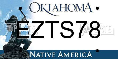 EZTS78 Oklahoma License Plate
