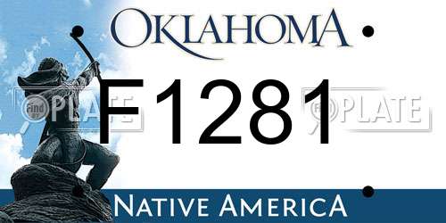 F1281 Oklahoma License Plate