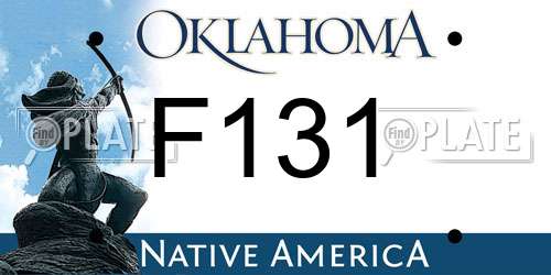 F131 Oklahoma License Plate