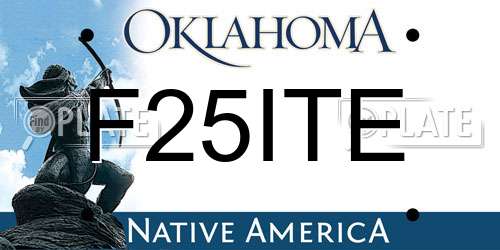 F25ITE Oklahoma License Plate