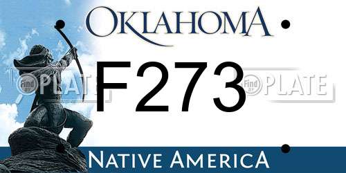 F273 Oklahoma License Plate