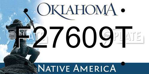 F27609T Oklahoma License Plate