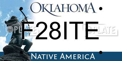 F28ITE Oklahoma License Plate
