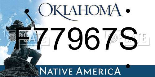 F77967S Oklahoma License Plate