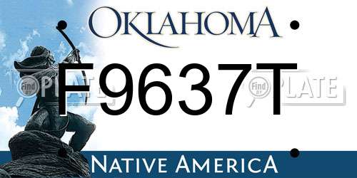 F9637T Oklahoma License Plate