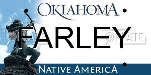 FARLEY Oklahoma License Plate
