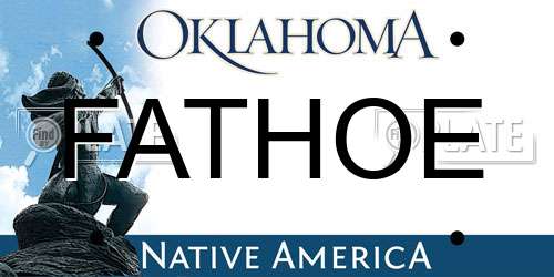 FATHOE Oklahoma License Plate