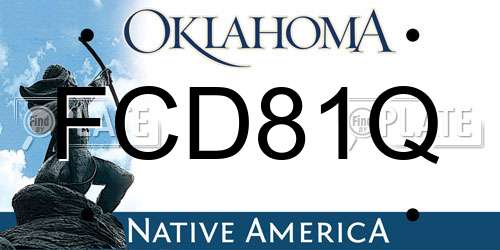 FCD81Q Oklahoma License Plate