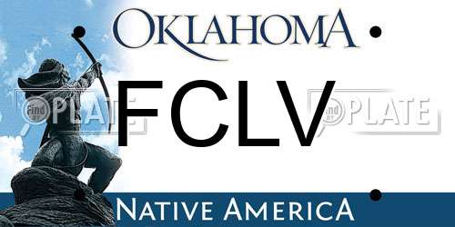 FCLV Oklahoma License Plate