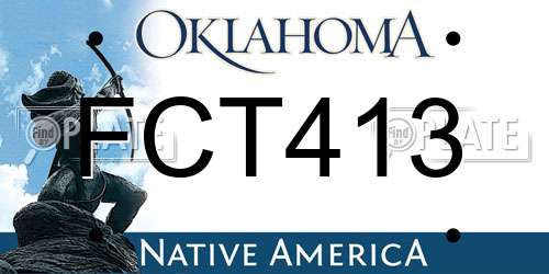 FCT413 Oklahoma License Plate