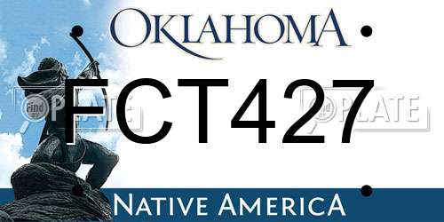 FCT427 Oklahoma License Plate