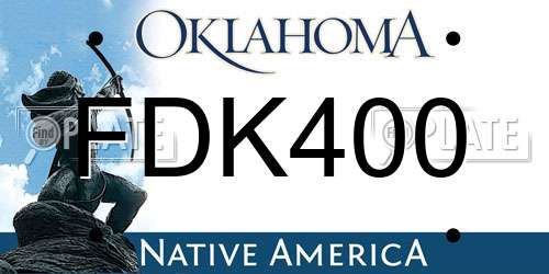 FDK400 Oklahoma License Plate