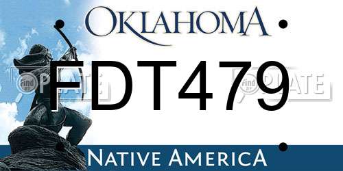 FDT479 Oklahoma License Plate