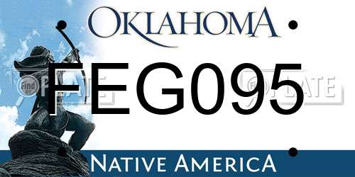 FEG095 Oklahoma License Plate
