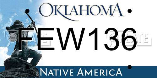 FEW136 Oklahoma License Plate