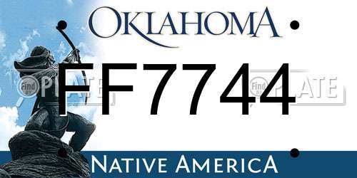 FF7744 Oklahoma License Plate