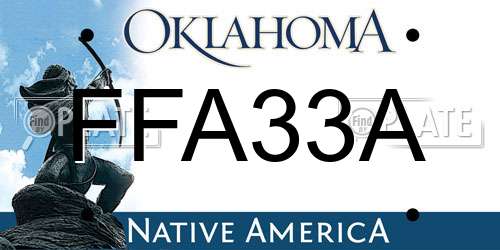 FFA33A Oklahoma License Plate
