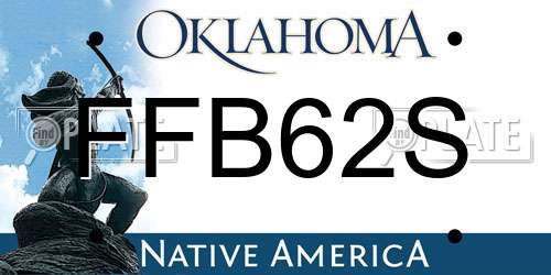 FFB62S Oklahoma License Plate