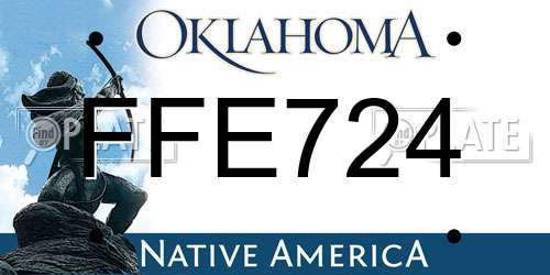 FFE724 Oklahoma License Plate