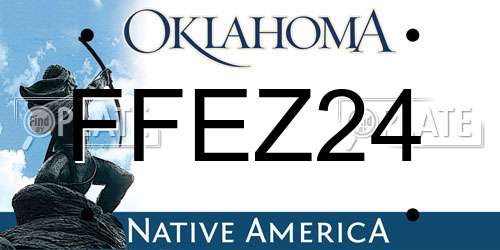 FFEZ24 Oklahoma License Plate