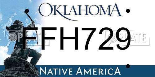 FFH729 Oklahoma License Plate