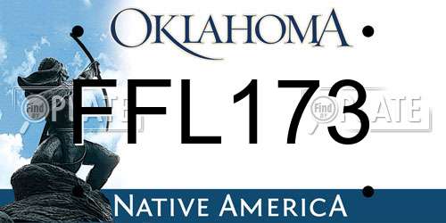 FFL173 Oklahoma License Plate