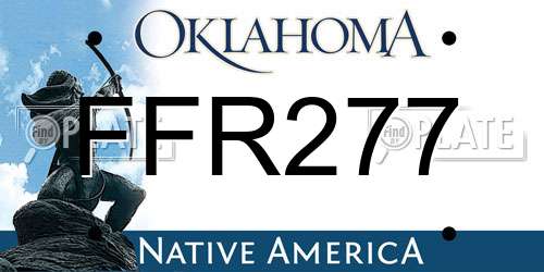 FFR277 Oklahoma License Plate