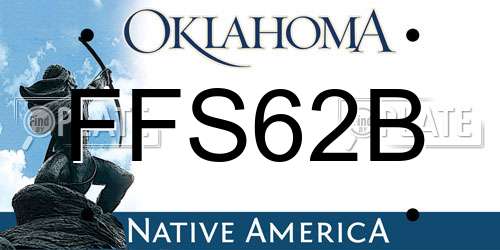 FFS62B Oklahoma License Plate