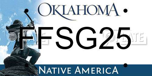 FFSG25 Oklahoma License Plate