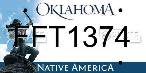 FFT1374 Oklahoma License Plate