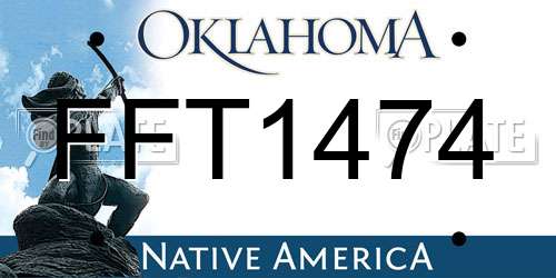 FFT1474 Oklahoma License Plate