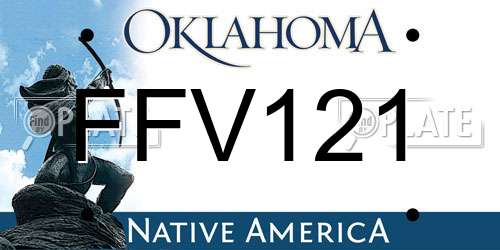 FFV121 Oklahoma License Plate