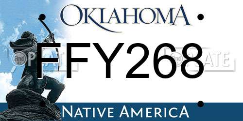 FFY268 Oklahoma License Plate