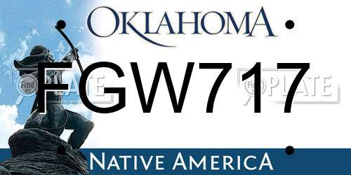 FGW717 Oklahoma License Plate