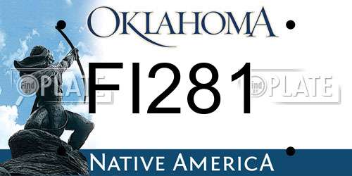 FI281 Oklahoma License Plate