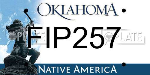 FIP257 Oklahoma License Plate
