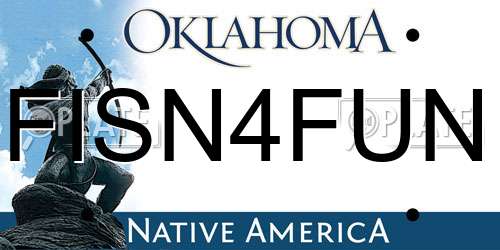 FISN4FUN Oklahoma License Plate