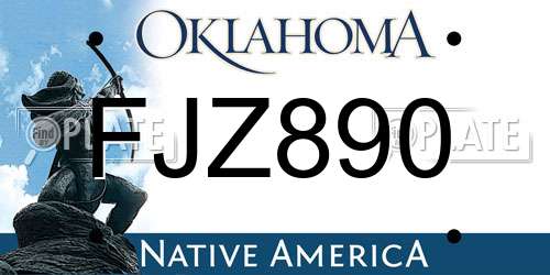 FJZ890 Oklahoma License Plate