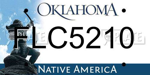 FLC5210 Oklahoma License Plate