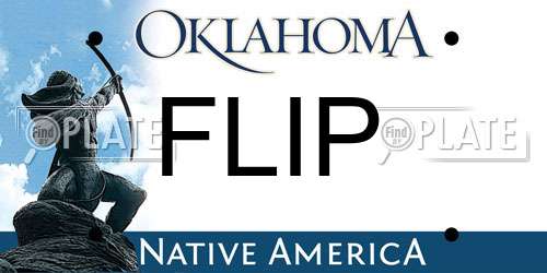 FLIP Oklahoma License Plate