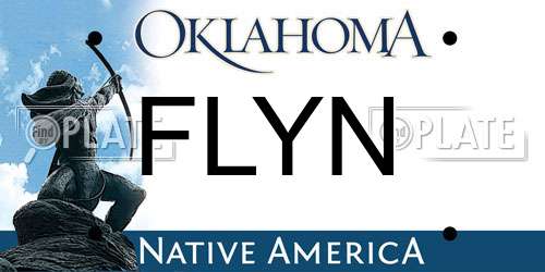 FLYN Oklahoma License Plate