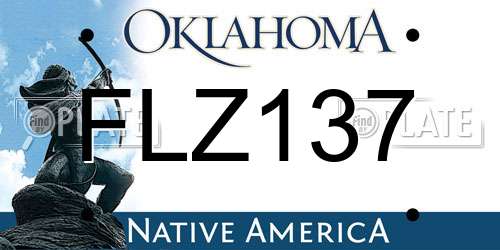 FLZ137 Oklahoma License Plate