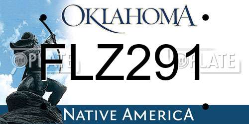 FLZ291 Oklahoma License Plate