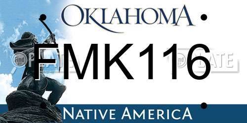 FMK116 Oklahoma License Plate