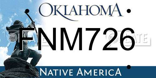 FNM726 Oklahoma License Plate