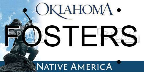 FOSTERS Oklahoma License Plate