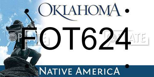 FOT624 Oklahoma License Plate