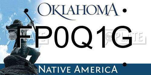 FP0Q1G Oklahoma License Plate