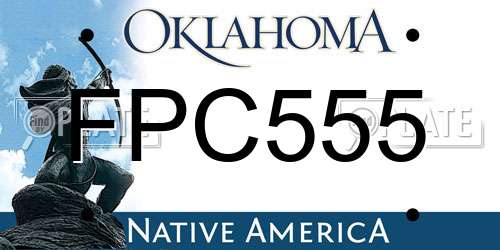 FPC555 Oklahoma License Plate
