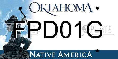 FPD01G Oklahoma License Plate